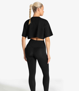 Tops cortos personalizados al por mayor para mujer, de verano, para chicas, 100% algodón, a la moda, económicos, lisos, con cuello redondo, sin estampado, para mujer - Product Image 4