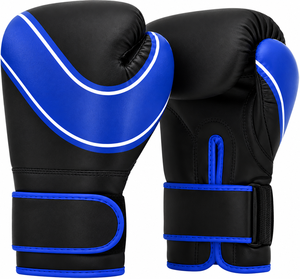Gants de boxe en cuir PVC blanc OEM 8oz avec logo personnalisé, imperméables, pour entraînement de kickboxing et fitness quotidien - Product Image 2