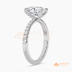 925 <b>Silver</b> Oval Cut Moissanite <b>Ring</b> Pave Engagement Bridal Jewelry Gift for Women Wedding <b>Ring</b> - Product Image 6