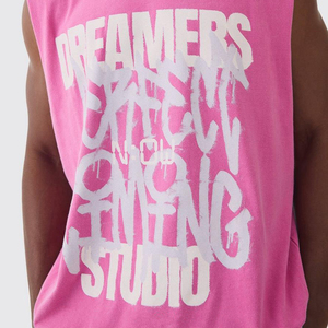 Camiseta sin mangas de algodón para gimnasio y running para hombre, con logo personalizado, talla grande, para verano 2026, venta al por mayor - Product Image 5