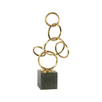 Statue Art Déco Abstraite Pop Art en Laiton Faite à la Main, Écologique, Durable, Artisanat de Luxe Personnalisable, Décoration Moderne pour Table et Maison