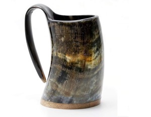 Handmade Viking Drinking Horn Beer Mug Natural Ox Horn Rustic Medieval Norse Ale <b>Cup</b> Barware Gift - Product Image 5