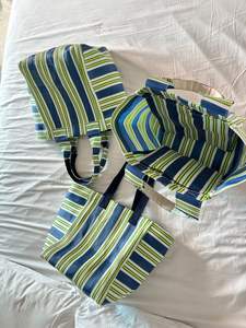 Grands sacs de courses réutilisables en nylon recyclé et PP tissé, écologiques, avec fermeture éclair, impression offset, taille personnalisable, durables - Product Image 4