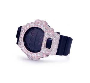 Reloj de Lujo para Mujer con Caja de Acero Inoxidable y Moissanita, Cristal de Vidrio, Correa de Acero Inoxidable con Moissanita, 38 mm, Fecha con Números Romanos - Product Image 2