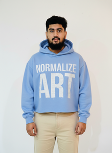 Sudaderas con Capucha Cortas de Estilo Urbano Personalizado, con Parches Bordados Desgastados, Diseño de Letras, Dobladillo con Borde Crudo y Corte Holgado - Product Image 6