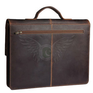 Sac de transport pour ordinateur portable en cuir véritable fonctionnel et durable pour un usage quotidien et les voyages, étui de rangement professionnel organisé - Product Image 6