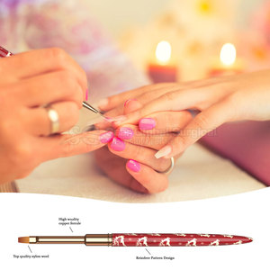 Juego de Pinceles Premium para Decoración de Uñas, con Vástago Rizado, Cerdas Finas de Nylon, para Pintura Detallada y Patrones Florales - Product Image 4
