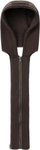 Men Brown PU Leather Embossed 220g Hooded Moto <b>Biker</b> <b>Jacket</b> Zipper Front Solid Color Regular Sleeve Autumn Style - Product Image 6