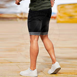 Shorts en jean pour hommes de haute qualité fabriqués au Pakistan, vente chaude, shorts en jean personnalisés pour hommes, shorts en jean slim pour le fitness - Product Image 2