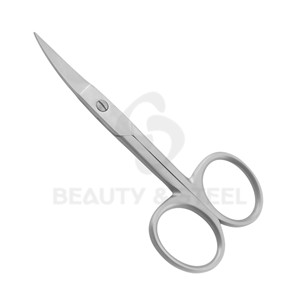 Professional Curved Cuticle Scissors with Needle-Sharp Tips and <b>Sandblasted</b> Matte Finish for Precision Care - Product Image 1