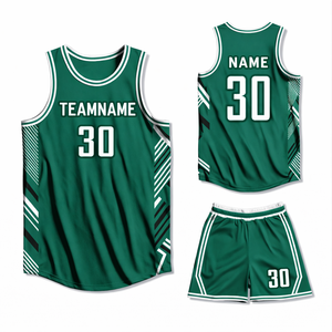 Maillot de basketball personnalisé OEM en polyester 100 % avec broderie et sublimation, uniforme d'équipe pour écoles, clubs, ligues, grandes tailles, respirant - Product Image 1
