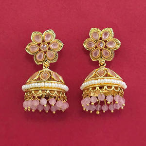 Handmade Jewellery In India Antique Jhumki with Gold Plating 233107 - Product Image 5