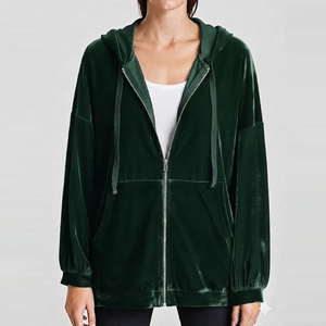 Vêtements pour femmes, impression de logo personnalisée, sweat à capuche en velours à manches longues, best-seller, sweat à capuche léger en velours pour femmes - Product Image 1