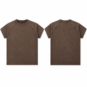 เสื้อยืดแร็กแลน OEM ผ้าฝ้ายนุ่ม คอกลม เสื้อผ้าสั่งทำขายส่ง ผู้ผลิตเสื้อผ้ากีฬา เสื้อยืดแร็กแลนแห้งเร็ว - Product Image 3