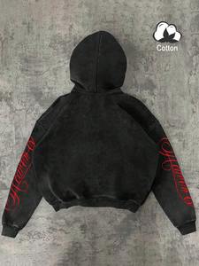 Mens oversized <b>hoodie</b> streetwear casual <b>gym</b> wear drop shoulder heavy weight pullover winter - Product Image 4