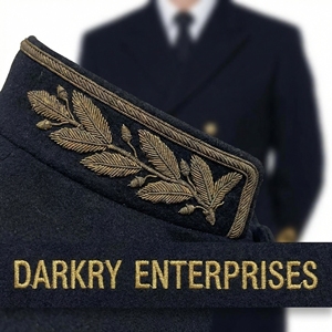 High End Bespoke Custom Hand Gold Bullion Embroidery on Blue Velvet Mandarin <b>Collar</b> Manufacturer Service - Product Image 2