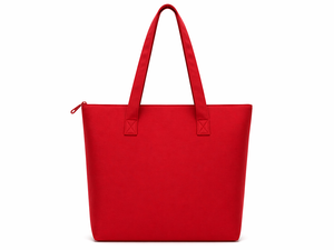 300gsm Red Fashion Canvas Polyester <b>Tote</b> Bag Zipper Closure Cotton Shopping Bag 19x17x5 Custom Logo Eco Friendly Reusable Large - Product Image 5