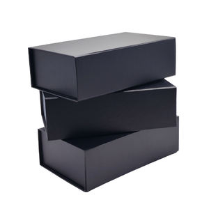 Premium <b>Black</b> Collapsible <b>Gift</b> <b>Box</b> with Magnetic Lid for Business Use - Product Image 3