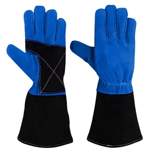 Gants de sécurité en cuir de vachette pleine fleur à double paume, résistants aux chocs thermiques et aux étincelles, robustes, pour les travailleurs industriels, usage général - Product Image 3