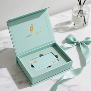 Boxit.pk Custom Handmade Magnetic Gift <b>Box</b> with Ribbon & EVA Insert <b>Recycled</b> Cardboard Jewelry & Wallet Packaging - Product Image 5