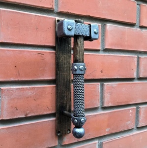 Battant de porte en fer forgé résistant à la rouille, style traditionnel durable, finition imitation bois exquise, facile à installer - Product Image 3