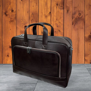 Bolso de Negocios de Cuero Suave para Hombre, Piel Genuina de Vacuno Premium, Cierre de Cremallera, 1.8kg Ligero, Tamaño Grande, 2 Compartimentos Independientes - Product Image 5