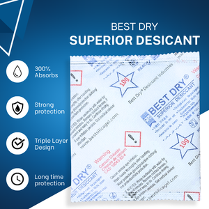 Mejor Desecante Seco Superior CaCl2 10g, 300% Adsorción de Humedad, 100% Pureza, Libre de DMF, Antimoho, Diseño de Triple Capa para Electrónica - Product Image 3