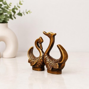 Figurine de cygne vintage SHUBHAM en métal, ornement de table décoratif, style européen, décoration d'intérieur, cadeau - Product Image 2