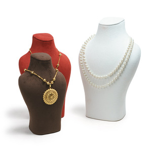 Busto de terciopelo para exhibición de joyas, soporte para collares, para visual merchandising en tiendas - Product Image 2