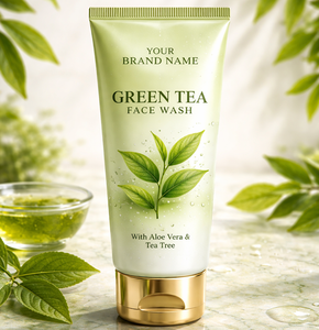 Limpiador Facial de Té Verde Orgánico de Marca Privada OEM, Limpieza Profunda, Control de Grasa, Antiacné, con Antioxidantes, Venta al Por Mayor - Product Image 1