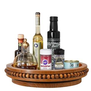 ถาดไม้มะม่วงดีไซน์หรูหรา ถาดหมุนแบบ Lazy Susan ผิวเรียบเนียน ทำด้วยมือ 100% อเนกประสงค์สำหรับโต๊ะครัว ตู้เก็บของ - Product Image 4