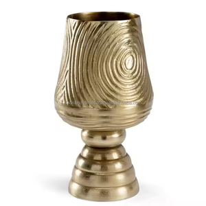 New Modern Casted Aluminum Table Top Gold Plated Handmade Eco-Friendly Flower <b>Vase</b> for Home Living Room Decoration Azora - Product Image 1