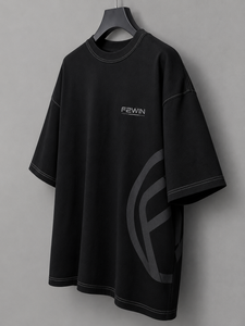 Camiseta Blanca Extra Grande de Algodón F2WIN para Hombre, Estilo Urbano, Manga Corta, Cuello Redondo, Diseño con Letras Impresas, Transpirable, Ajuste Jersey, OEM - Product Image 2