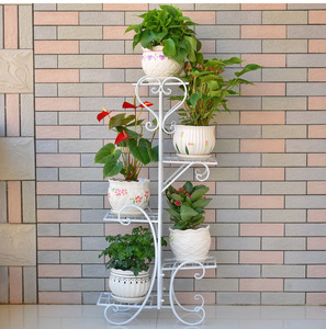 Outdoor Wrought Iron Plant Stands for Garden Flower <b>Pot</b> <b>Holder</b> Decorative Metal Plant Support with Elegant Finish - Product Image 6