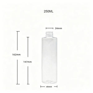 ขวดพลาสติก PET ใสทรงกระบอก ขนาด 250 มล. ปากขวดขนาด 24-410 - Product Image 2