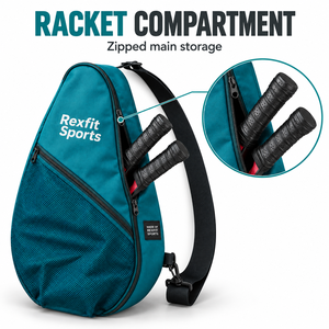 Bolsa Deportiva Personalizada Rexfit para Raquetas de Squash con Bolsillo Frontal de Malla y Cierre de Cremallera para Transportar Equipo Deportivo Diario - Product Image 2