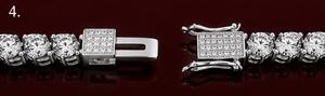 Collier unisexe hip-hop en argent 925 avec chaîne tennis en moissanite taille brillant, couleur D, clarté VVS1, certifié, idéal pour les fêtes et le quotidien - Product Image 2