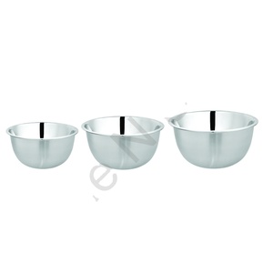 Ensemble de bols empilables Citi en acier inoxydable, bols à mélanger empilables pour la cuisine, la pâtisserie, la préparation des repas, le service, matériau métallique durable - Product Image 1