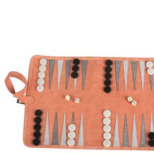 Juego de Backgammon de Cuero, Gamuza y Terciopelo Hecho a Mano, Tablero Plegable Resistente con Estuche de Almacenamiento, Precios al por Mayor - Product Image 1