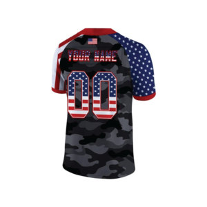 เสื้ออเมริกันฟุตบอลแบบกำหนดเอง OEM พิมพ์ลายแบบ Sublimated ชุดยูนิฟอร์มโพลีเอสเตอร์ 100% แห้งเร็ว กางเกงขาสั้น ขายส่ง ชุดทีม แบรนด์ส่วนตัว - Product Image 6
