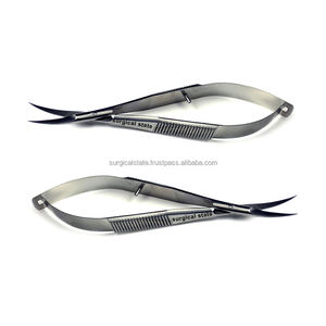 Ciseaux de manucure en acier inoxydable de couleur argentée et personnalisée avec lames droites et courbes tranchantes pour le soin des cuticules des ongles - Product Image 2