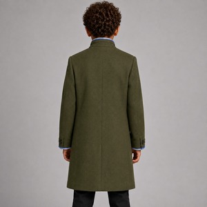 Breathable Stylish Teddy Long Winter Red Coat Perfect for Casual and Formal Outfits in Cold Weather Kids Woolen Coat - Product Image 4