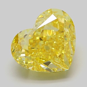 Proveedor mayorista de diamantes cultivados en laboratorio de 5.00 quilates, color amarillo intenso, talla corazón, claridad VS1, para accesorios finos. - Product Image 1