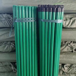 Manche de balai en bois d'eucalyptus naturel écologique de haute qualité, tête de balai en plastique durable, poils portables à dents, pour le nettoyage domestique - Product Image 2