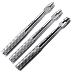 Instruments chirurgicaux pour la préparation du site d'implantation et les tissus mous – Ensemble de 3 poinçons dentaires pour tissus, droits, 4 mm, 5 mm et 6 mm - Product Image 1