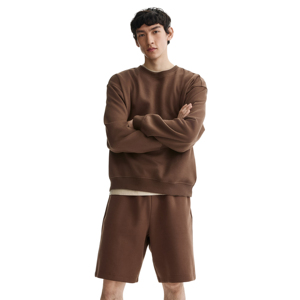Ensemble sweat-shirt et short pour homme, col rond, couleur unie, style décontracté, automne, tricoté en French Terry, 100% coton. - Product Image 2