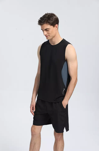 Camisetas sin mangas baratas para hombre con forro de malla interior, chalecos deportivos transpirables para gimnasio, sin mangas, que absorben la humedad, con logotipo de color personalizado, OEM - Product Image 6