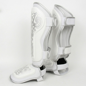 Protège-tibias en cuir de qualité supérieure pour adultes, équipement d'entraînement MMA, protection du cou-de-pied pour la boxe et le combat, vente en gros - Product Image 5