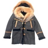 Premium Leather <b>Shearling</b> <b>Jacket</b> for <b>Men</b> Genuine Fur Winter Aviator Coat Stylish Durable Warm Outerwear Fashion - Product Image 3