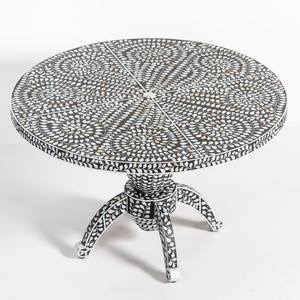 Table basse en nacre la plus vendue, table ronde artisanale en nacre pour la décoration intérieure, mobilier de maison du Vietnam - Product Image 1